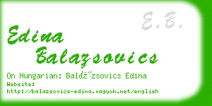 edina balazsovics business card